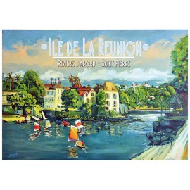 Tirage 30 X 40 Art Austral. La Réunion par Miguel La rivière d'Abord. 