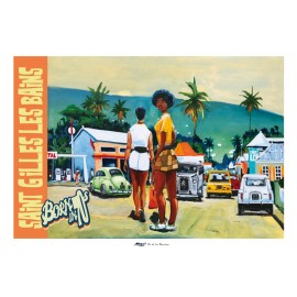 Poster Ile de La Réunion 50x70 Saint Gilles les Bains: Born in 70sBorn in