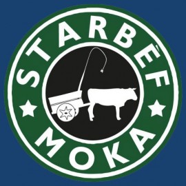 Tee-shirt Bourbon Palto "Starbef Moka". Ile de La Réunion