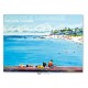 Affiche Ile de La Réunion: Saint Pierre Plage du lagon. peinture Miguel