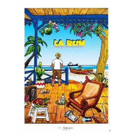 Poster Ile de La Réunion 50x70 LA RUN par Miguel