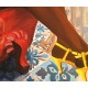 Affiche Ile de La Réunion: Chaleur Tropicale. Peinture Aurélie Quentin
