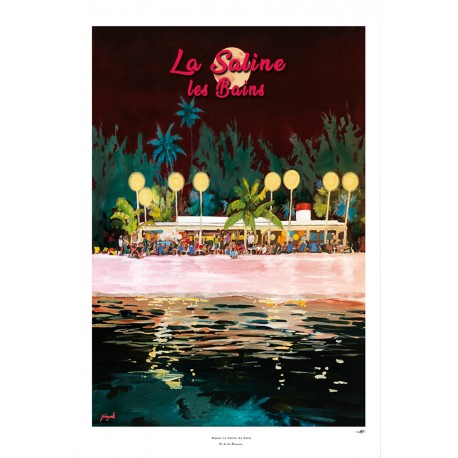 Poster Ile de La Réunion 50x70 Planch Alizés Affiche La saline par Miguel