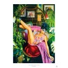 Affiche Ile de La Réunion: Chaleur Tropicale. Peinture Aurélie Quentin