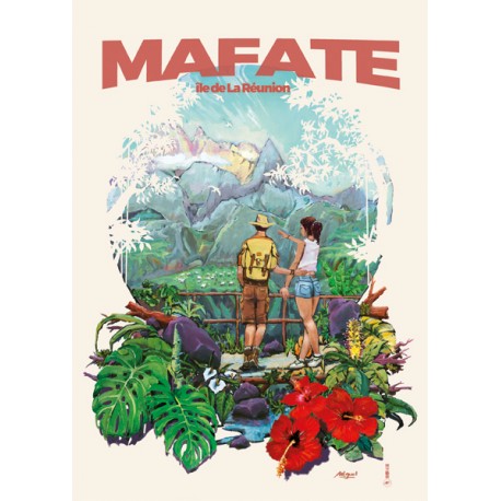 Affiche Ile de La Réunion: Mafate Miguel