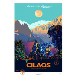 Affiche Atomic Café Editions La Réunion 50x70 CilaosTRAIL par Miguel