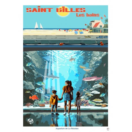 Affiche Atomic Café Editions La Réunion 50x70 CilaosTRAIL par Miguel