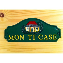 Plaques décoratives "Mon Ti case" verte