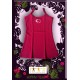 Robe Kaniki Fushia "paille en queue"