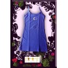 Robe Kaniki Bleu lavande "paille en queue"