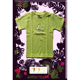 Tee shirt Kaniki vert "paille en queue"