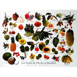 Les posters tropicaux des fruits de La Réunion, Jade Editions.