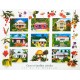 Les posters cases et jardins créoles de La Réunion Jade