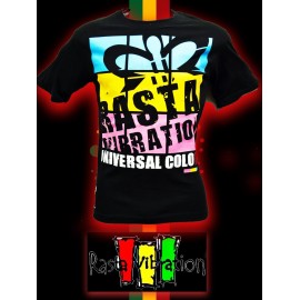 Tee shirt MC-Rasta vibration screens- Noir