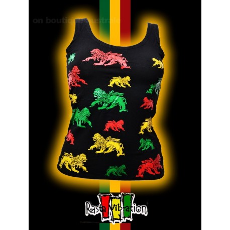 Débardeur femme rasta vibration Lions.