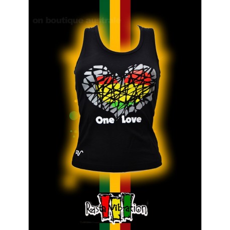 Top femme rasta vibration hearth.