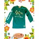 Tee shirt manches longues turquoise "margouillat"