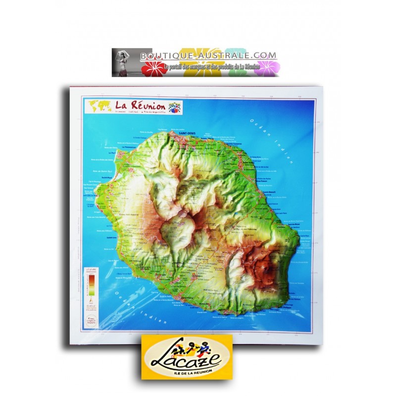 60075 - RELIEF DE LA REUNION RELIEFS & POSTERS - IGN