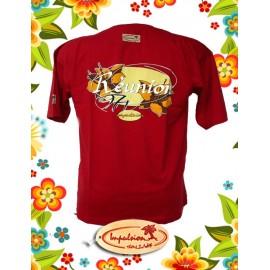 Tee-shirt Impulsion "La réunion 974" Rouge reste 1L