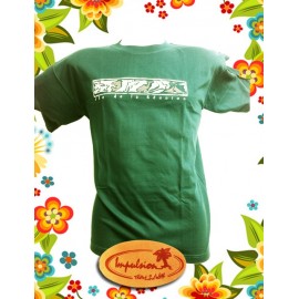 Tee-shirt Impulsion vert anglais" Ecosystème-reunion"