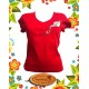 Tee-shirt Impulsion femme rouge impresssion