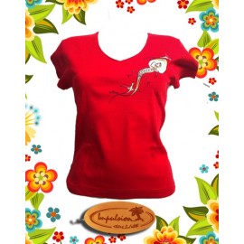 Tee-shirt Impulsion femme rouge impresssion