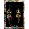 Boucles d'oreilles Gri-gri artistiques Maëtja. Peace & pink.
