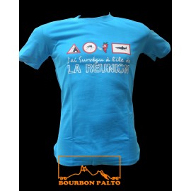 Tee-shirt Bourbon Palto  "J'ai survécu à l'ile de La Réunion".