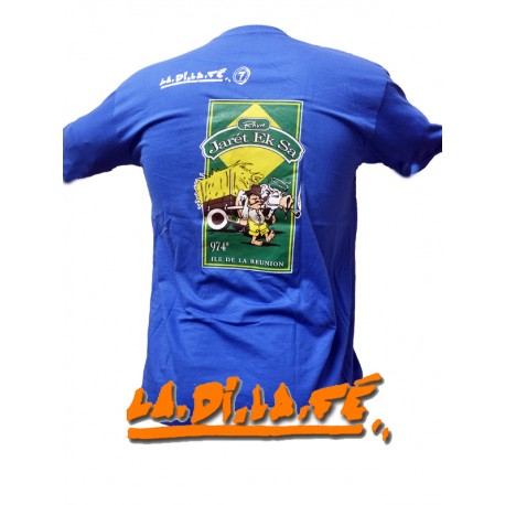 Tee shirt "Komérage" Rhum Charette Bleu Roi