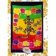 Paréo île de La Réunion: motif "rouge jaune et vert batik"